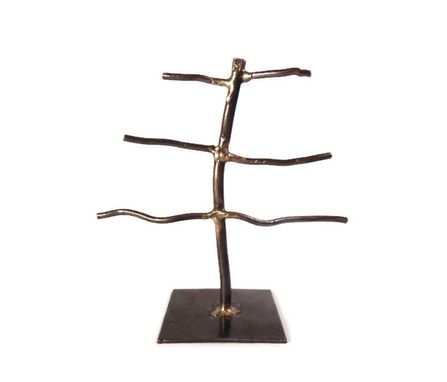 Custom Made Hand Sculpted Metal Earring Tree Display Stand