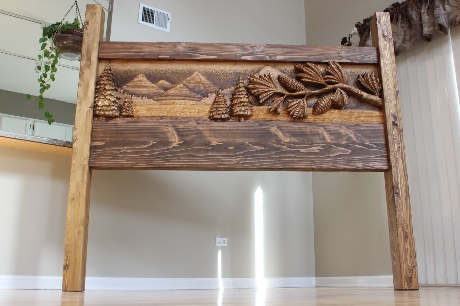 Hand Crafted Custom Made Headboards, Carved Headboards, Rustic