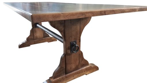 Custom Made Rustic Distressed Farm Trestle Table