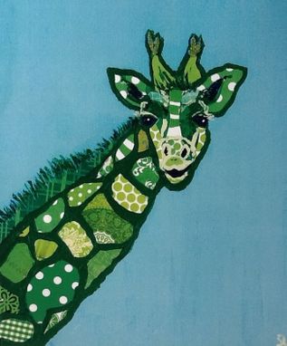 Custom Made Green Giraffe Limited Edition Print