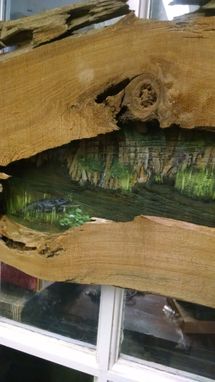 Custom Made Sold Swamp Art On Cypress Specimen 6 Foot Long!!