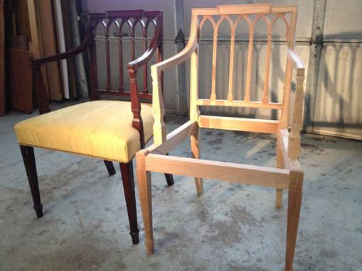 Custom Made Copy Of Antique Mahogany Armchair Chair