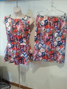 Custom Made Double Knit Floral 2pc.