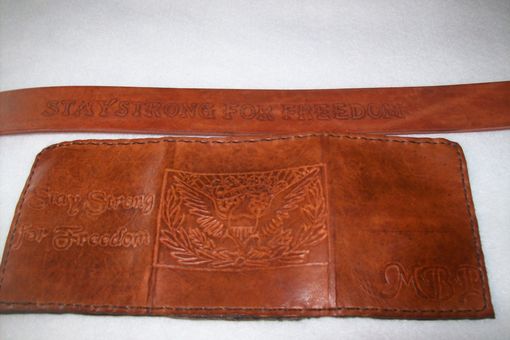 Custom Made Custom Leather Trifold Wallet With Freedom Design