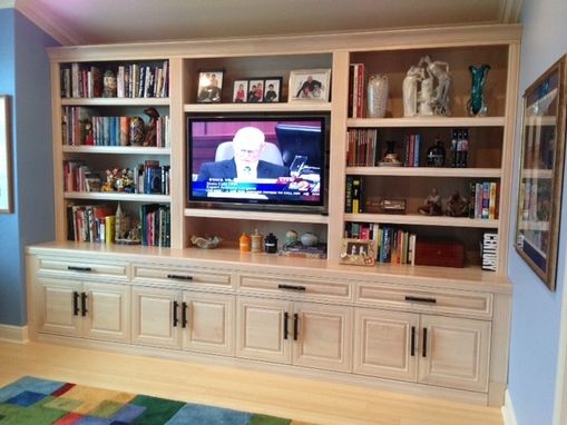 Custom Made Solid Maple Bookshelves & Cabinets