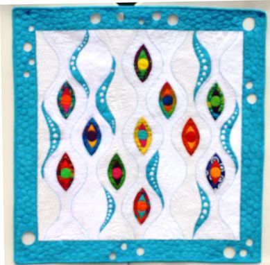 Custom Made Waiting @ The Dmv Modern Quilted Wall Hanging