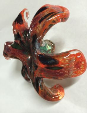 Custom Made Glass Tiger Lily Wall Art