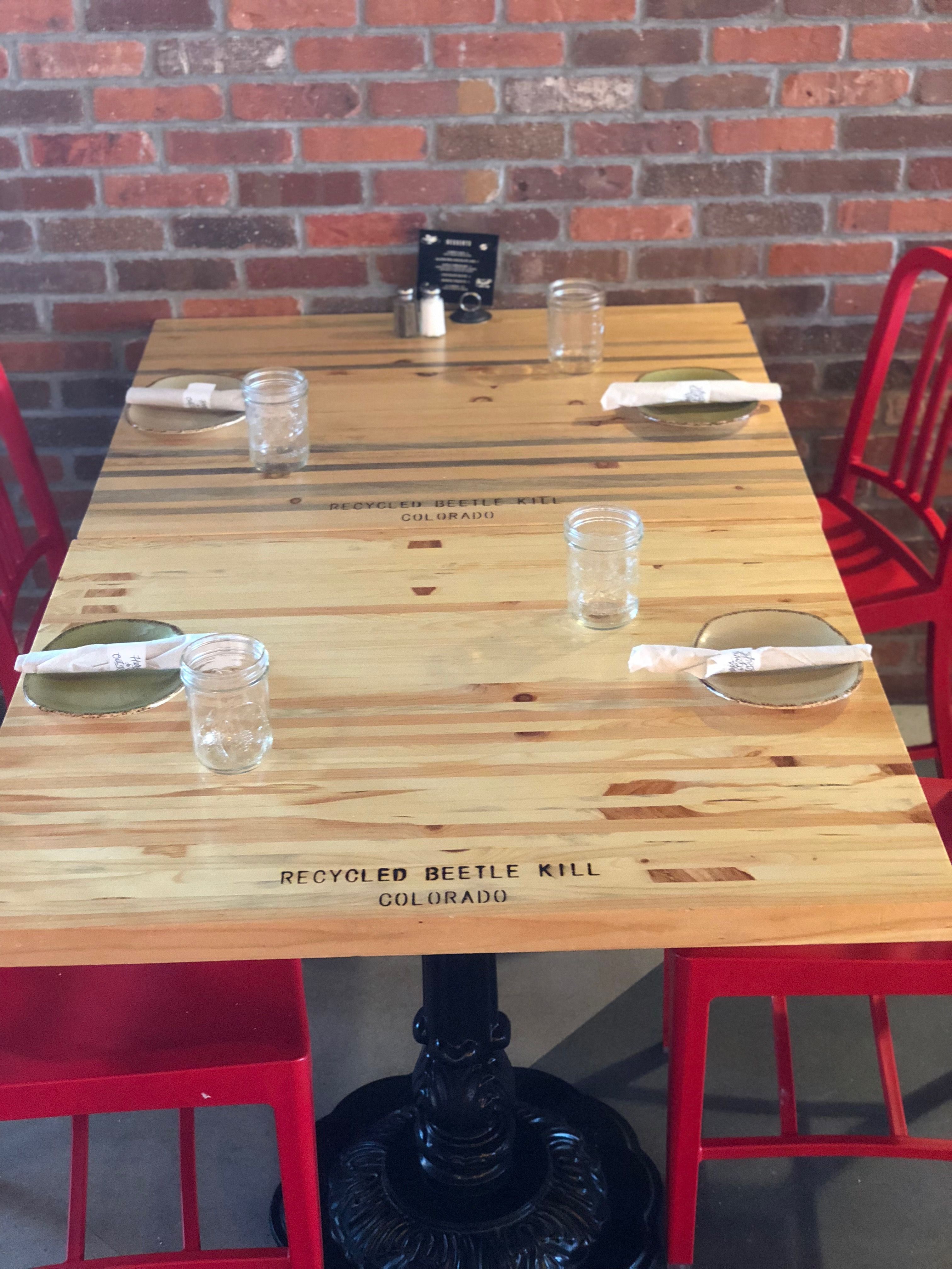 Buy Custom Restaurant Tables, Pine. 36x36., made to order from Black