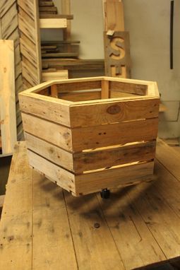 Custom Made Hexagon Wood Crate