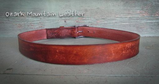 Custom Made Rugged Brown Leather Belt