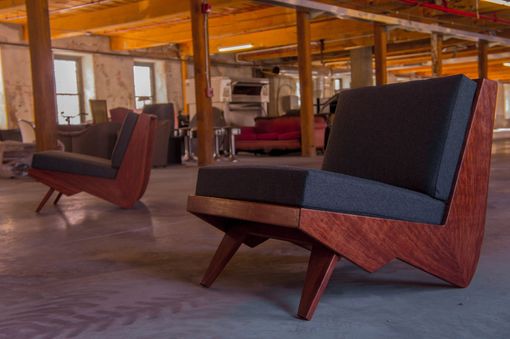 Custom Made Bubinga Lounge Chairs