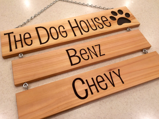Custom Made The Dog House Hanging Name Sign