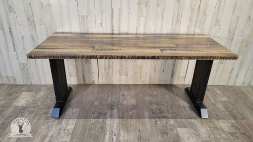 Custom Made Reclaimed Barnwood Straight Desk, Reclaimed Wood Desk, Straight Desk, Desk
