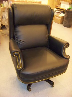 Custom Made Custom Built -- Leather Desk Chair For An  Execitive Office