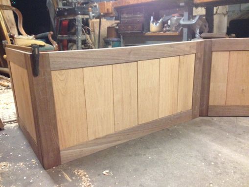 Custom Made Oak And Walnut Built In Bench