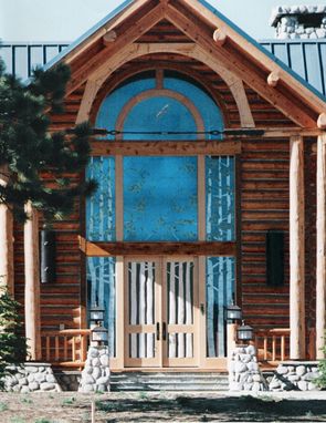 Custom Made Aspen Tree Door With Life-Sized Aspens