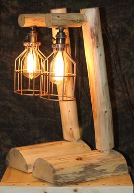 Custom Made Rustic Log Lamps