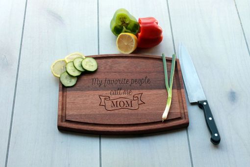 Custom Made Mahogany Cutting Board, Personalized Cutting Board, Cba-Mah-Mom