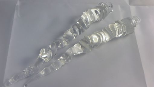 Custom Made Ten-Piece Glass Ice Icicles