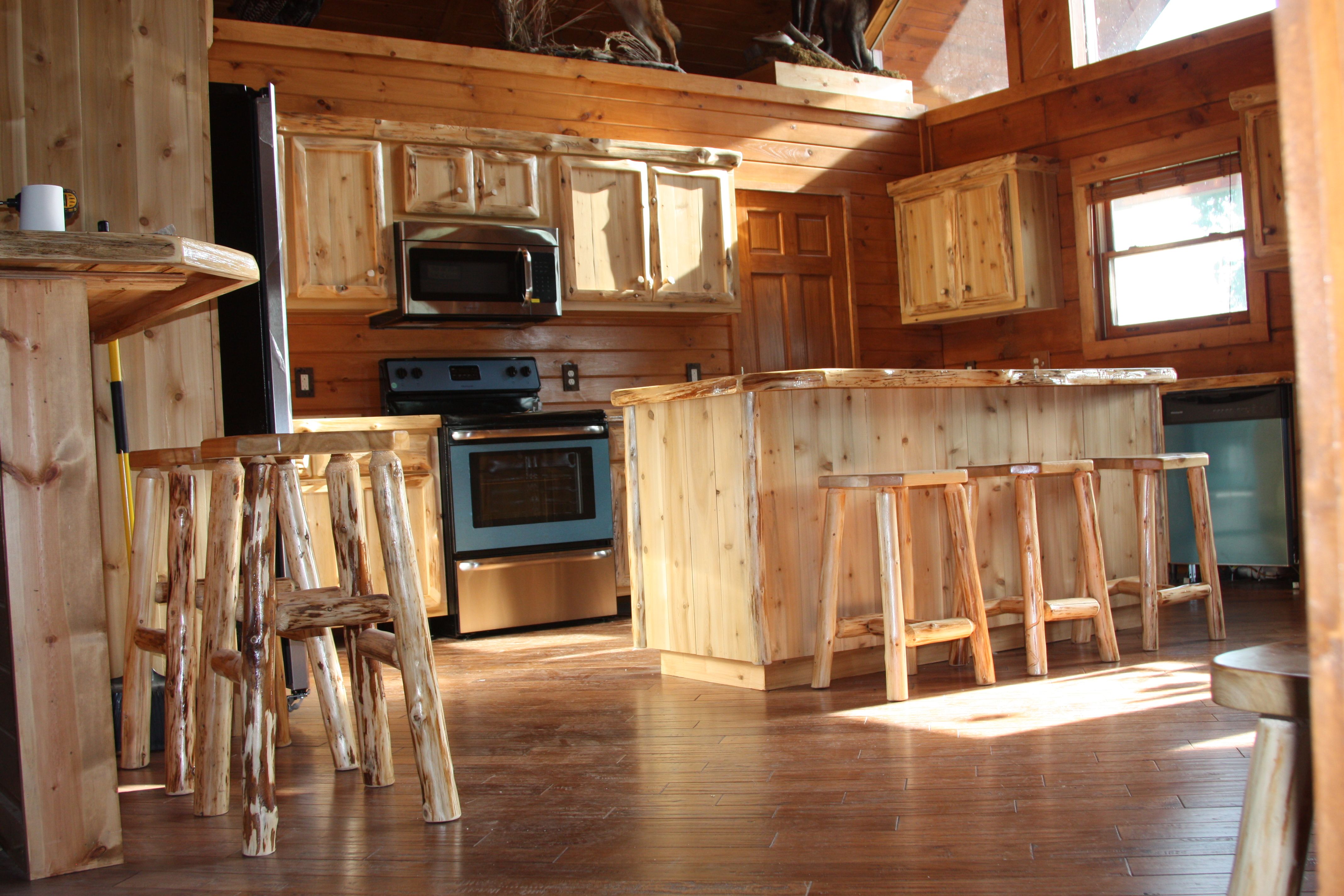 cedar kitchen wall