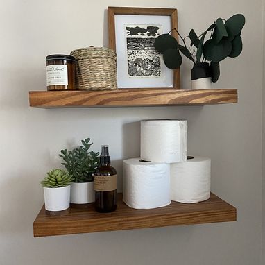 Custom Made Custom Pine Floating Shelves