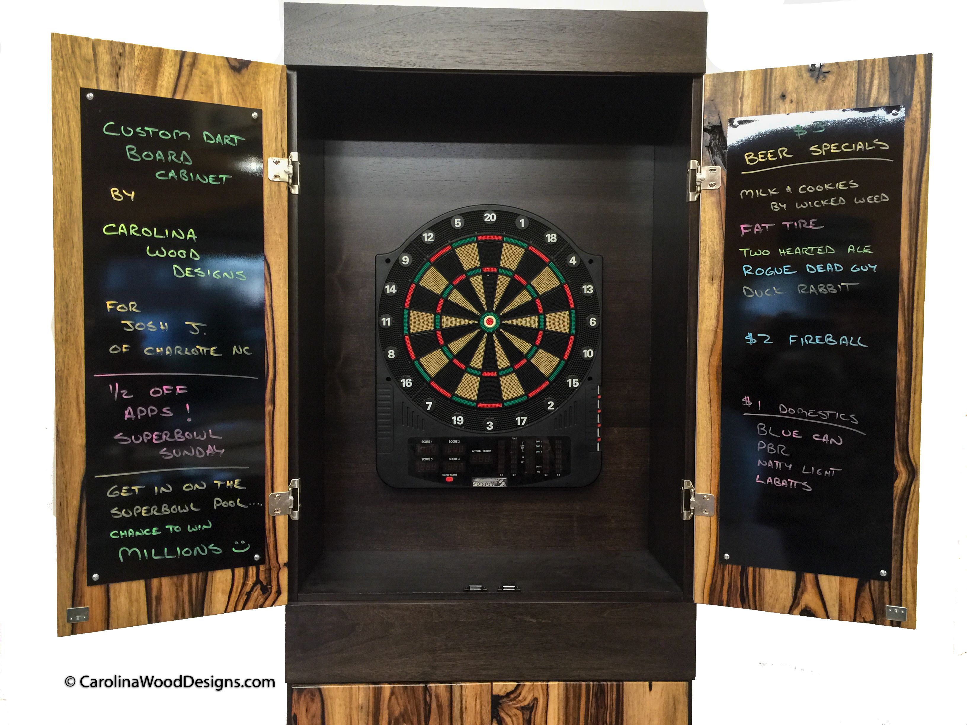 Handmade Custom Dartboard by Carolina Wood Designs