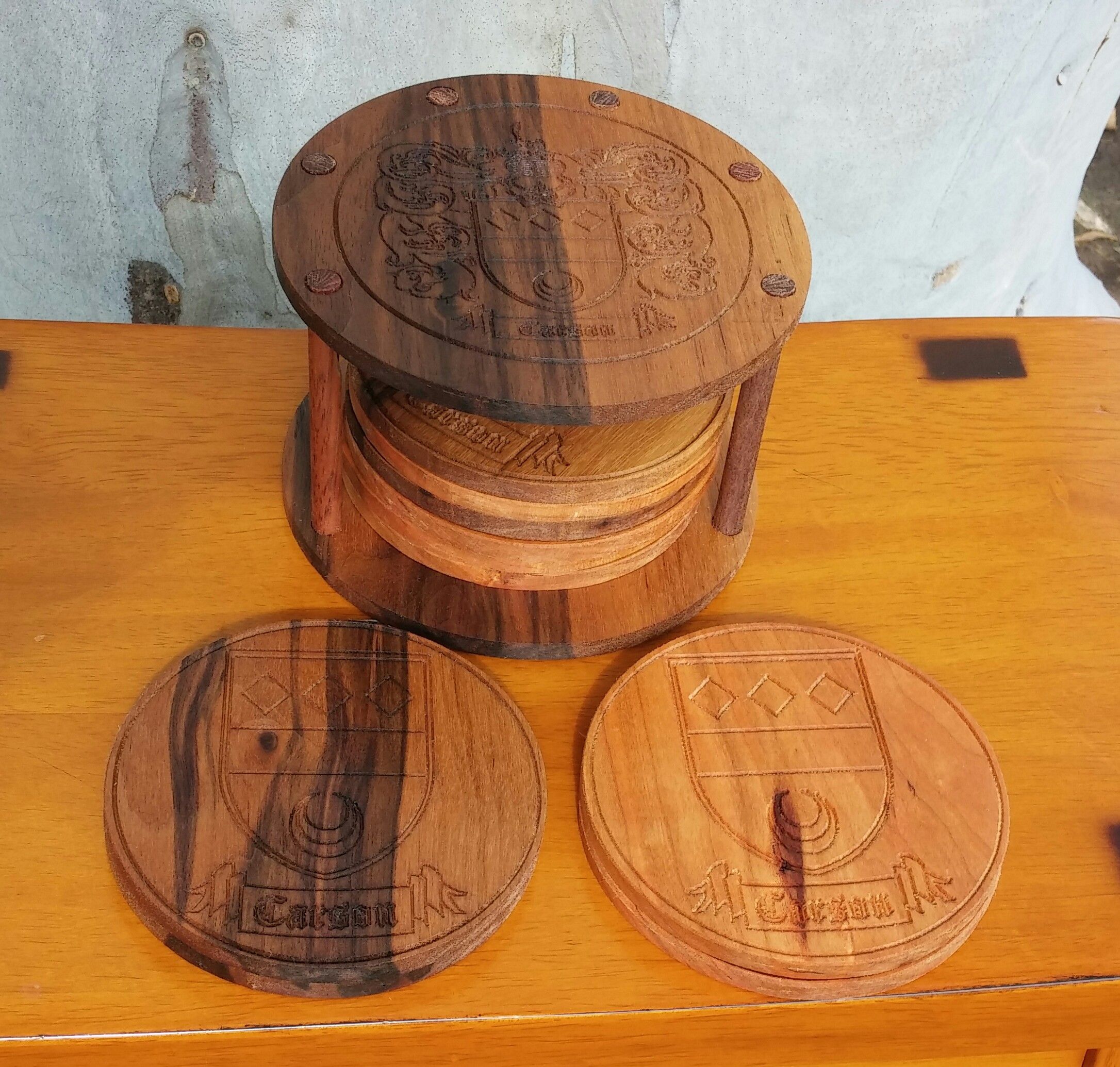 Hand Made Custom Coaster Set by F4 Artworks