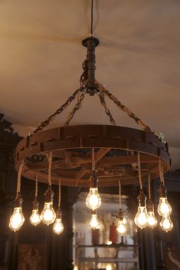 Custom Made Large Wheel Chandelier