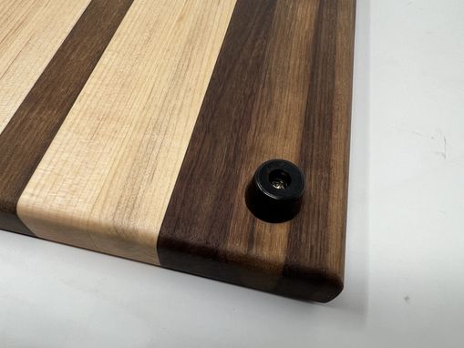 Custom Made Maple And Walnut Wood Cutting Board With Juice Groove