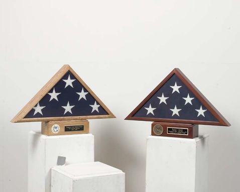 Custom Made Burial Flag Display And Pedestal Case - Flag Pedestal