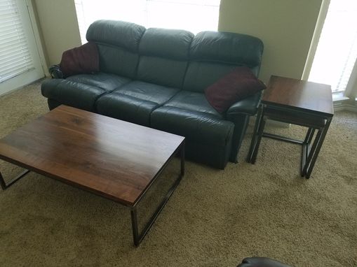 Custom Made Walnut Living Room Tables