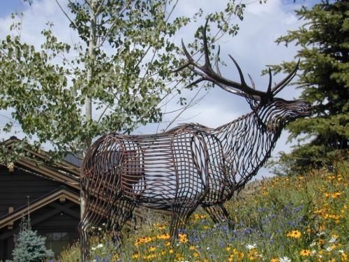Custom Made Elk, Fabricated Metal Sculptures.