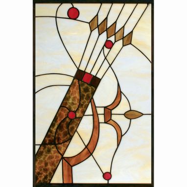 Custom Made Stained Glass Archery Window