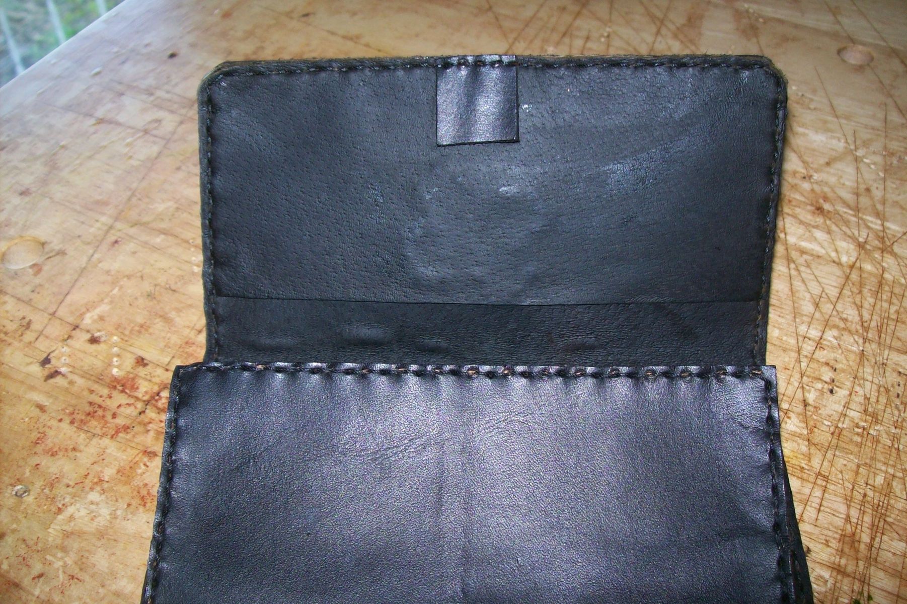 ku leather checkbook cover