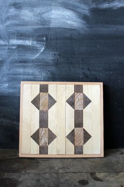 Custom Made Reclaimed Wood Geometric Wall Panel