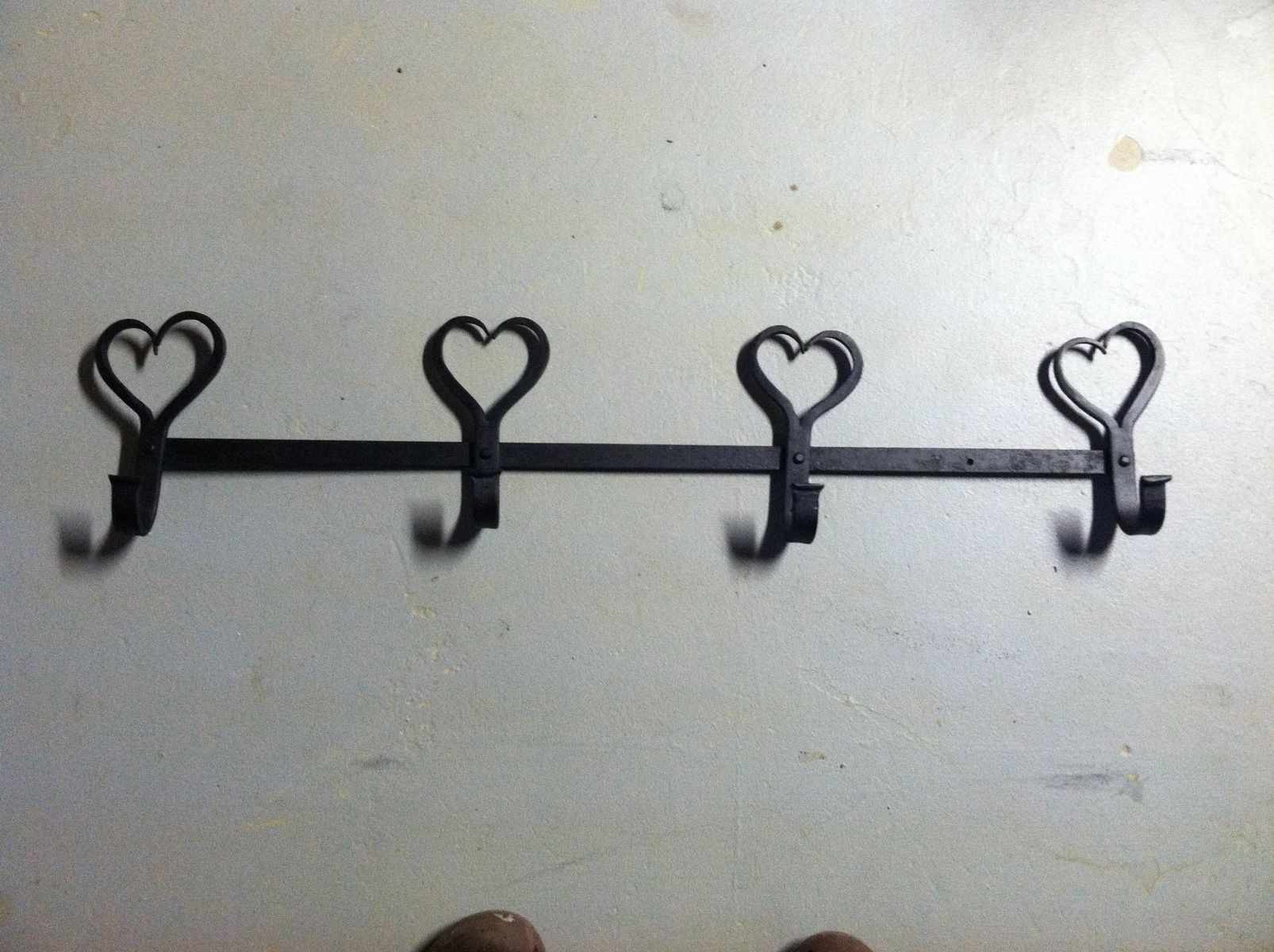 Hand Crafted Heart Hook Wall Mounted Coat Rack by Fiesler's Ltd