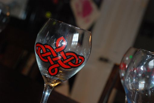 Custom Made Hand Painted Wine Glasses