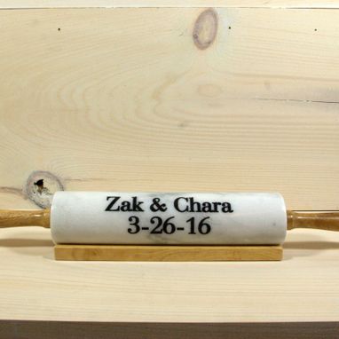 Custom Made Marble Rolling Pin - Engraved