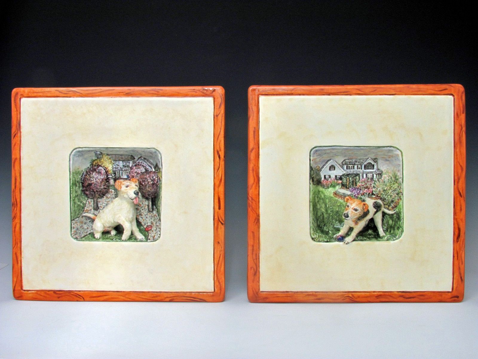 Hand Crafted Portraits, Shadow Box Scenes by Laura Wilensky Porcelain