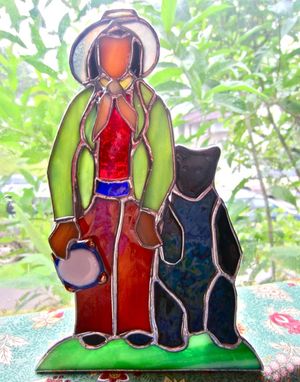 Custom Made Stained Glass Christmas Creche Figures - Santons