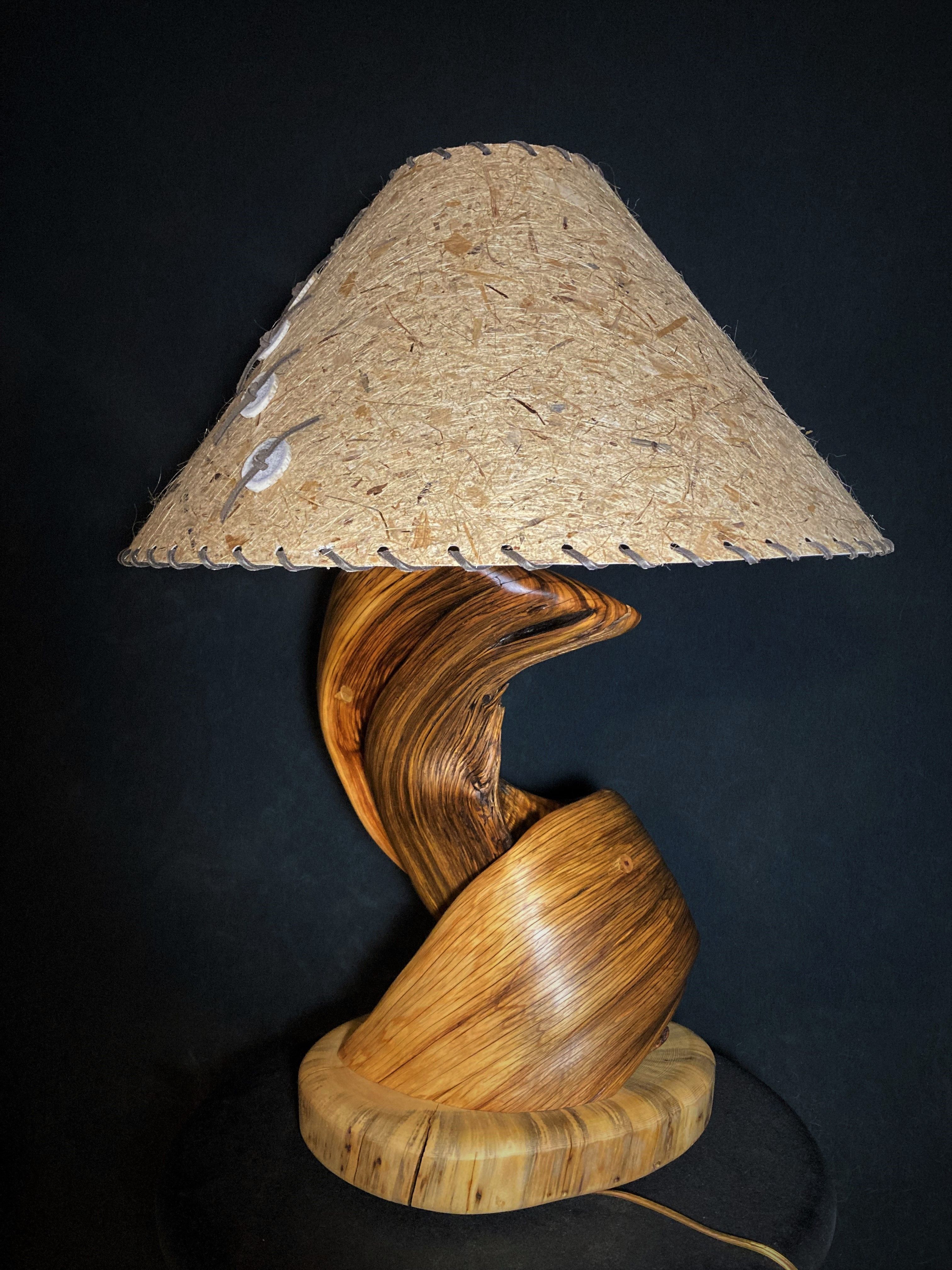 Custom Made Twisted Juniper Table Lamp Handmade by Rocky Mountain Twist