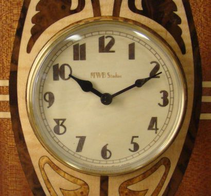 Custom Made Art Nouveau Clock With Free Shipping