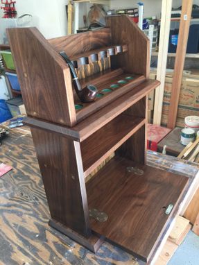 Custom Made Pipes And Tobacco Storage Cabinet Rack