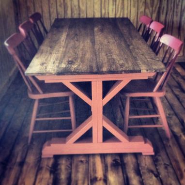 Custom Made Oak Harvest Table Farmhouse Table