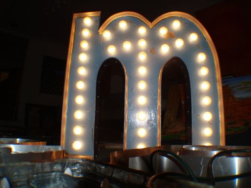 Custom Made Large Huge Vintage Marquee Art Letter Bulb Channel 3ft X 2.5 - 3ft