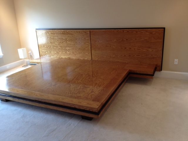 Custom White Oak Platform Bed By, Hardwood Platform Bed King