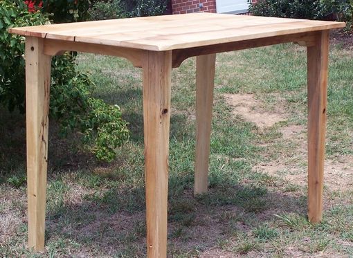 Custom Made Bar Height Breakfast Table Made From Reclaimed Maple