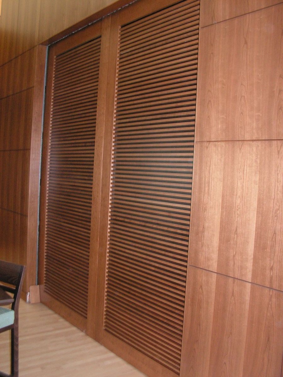 Custom Louvered, Double, Sliding Doors by Appalachian Moon Woodworks