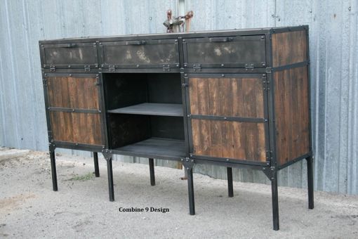 Custom Made Buffet/Hutch - Vintage Industrial/Mid Century Modern. Rustic, Reclaimed Wood.