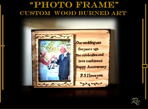 Custom Made Custom, Picture Frame , Wood Anniversary, Gift, Five Year, Anniversary